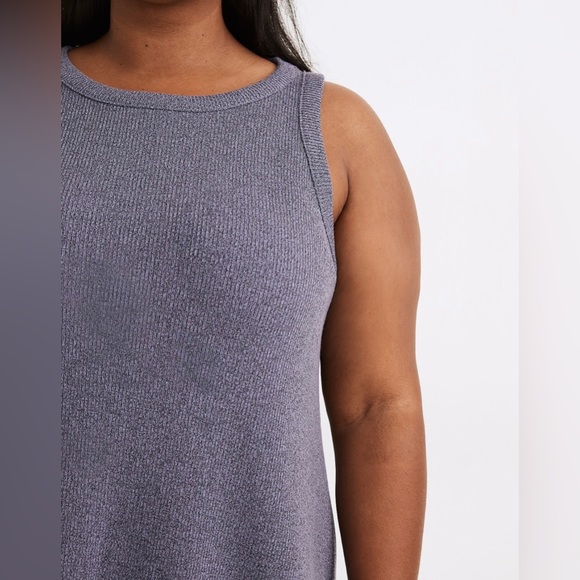 Madewell Plus Westville Tank Spacedye Ribbed Sleeveless Modesty Midi Dress NA628 - Picture 2 of 9